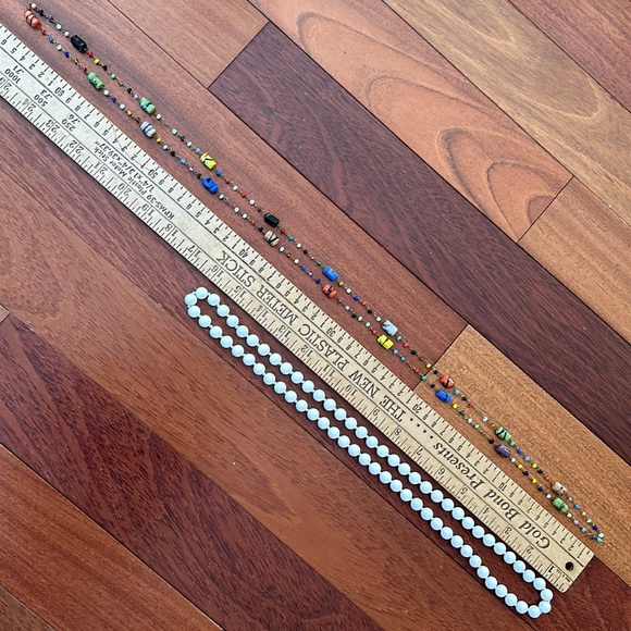 Glass beads & art glass necklaces vtg vintage - Picture 8 of 8
